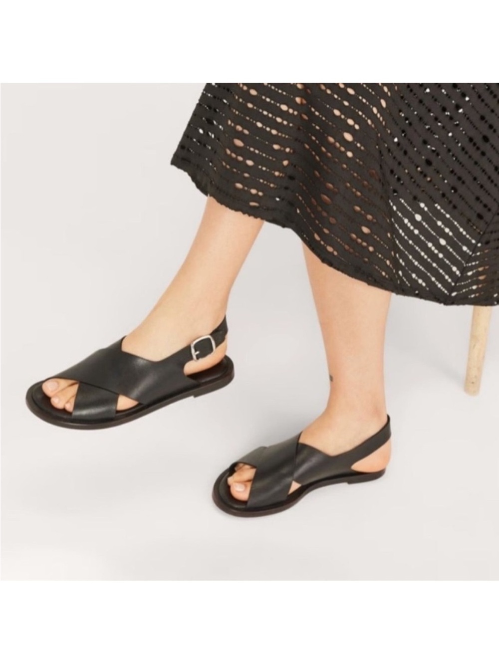 Everlane Shoes 8 City Crossover Sandals Black